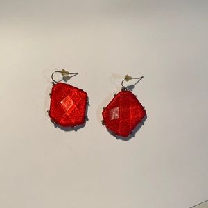 antique red earrings